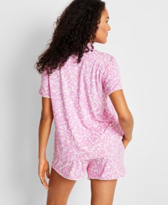 Women's 2-Pc. Short-Sleeve Notched-Collar Pajama Set XS-3X, Exclusively at Macy's