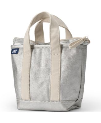 Lands' End Small Coated Metallic 5 Pocket Zip Top Canvas