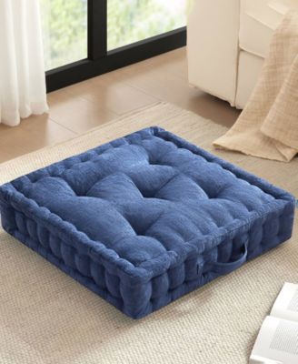 Azza Chenille Square Floor Pillow Cushion, 24" x 24"