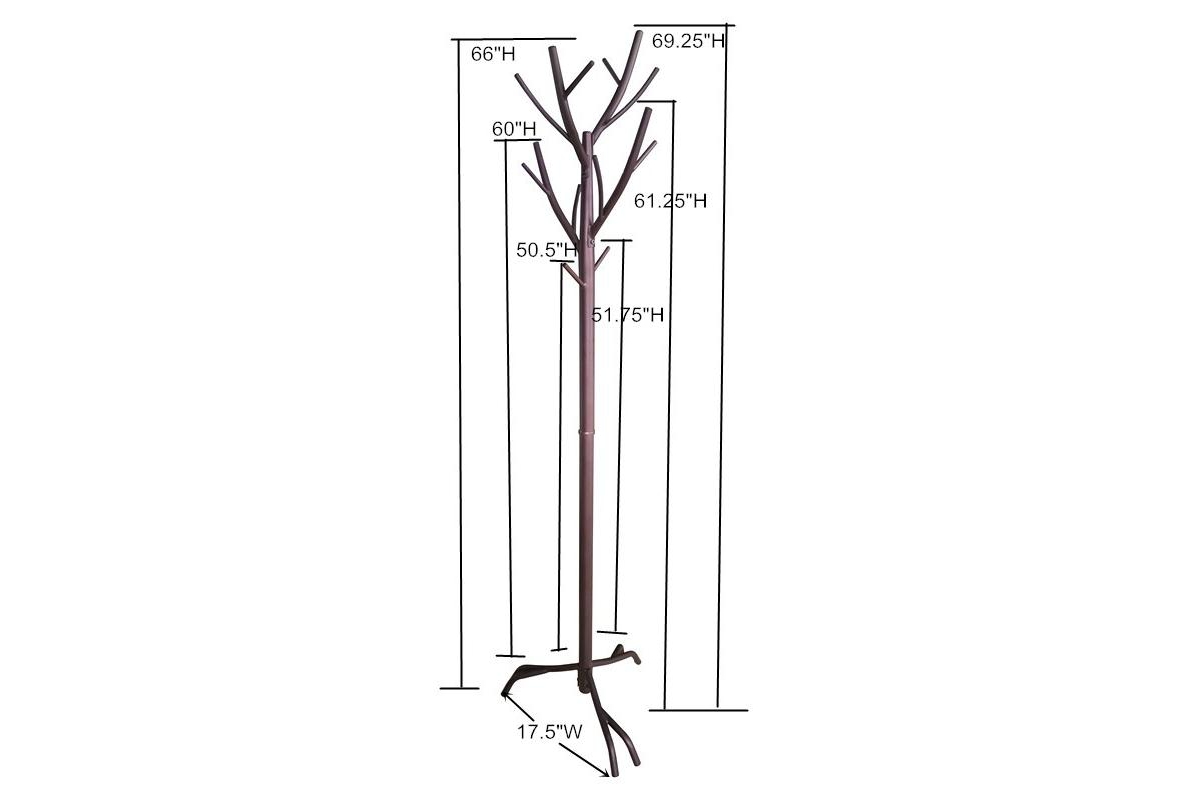 Kings Brand Furniture Metal Hall Tree Freestanding Coat & Hat Rack with Branches,- Bronze