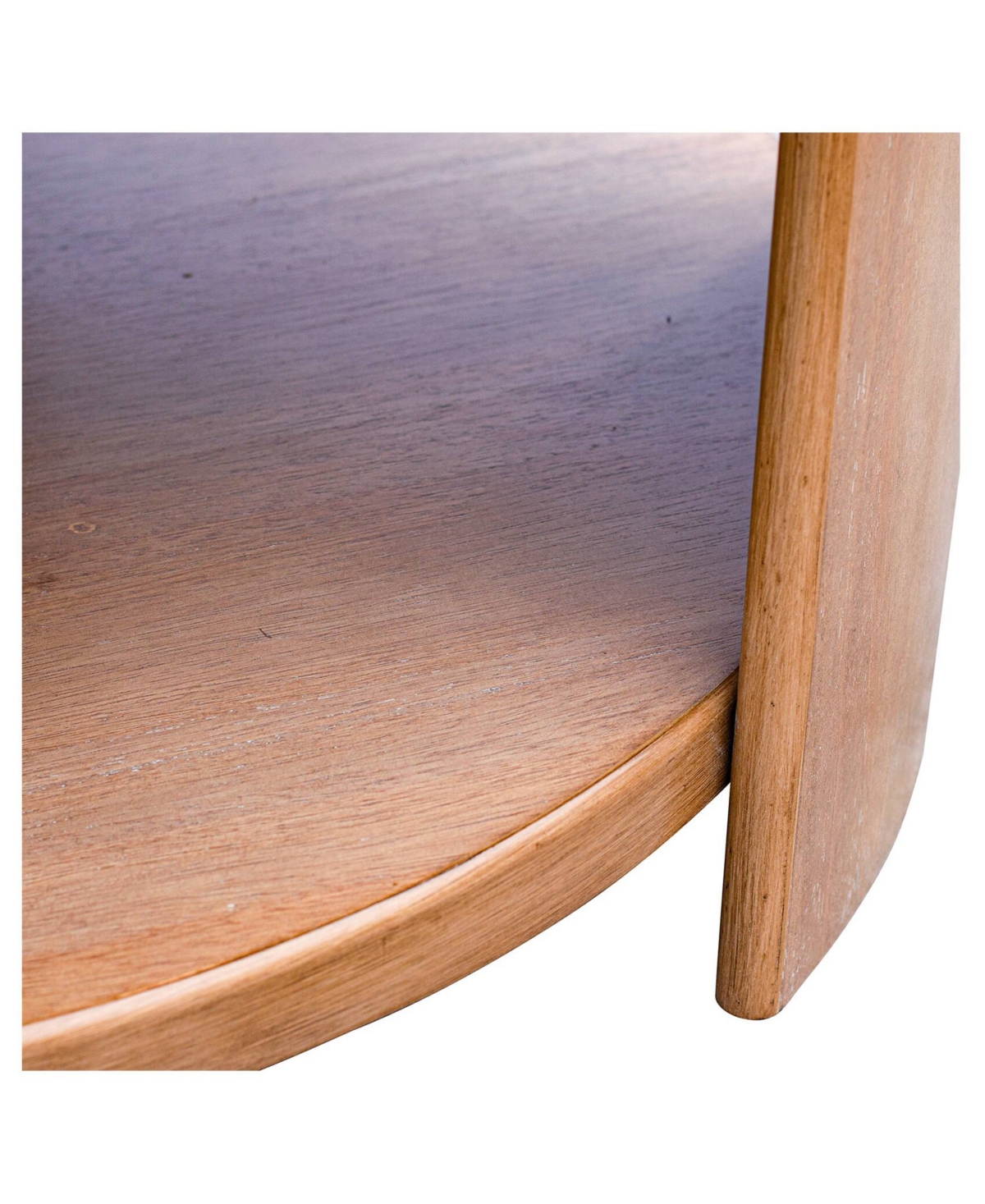 Ink+ivy 36" Wood Skye Wide Round Coffee Table With Shelf In Natural