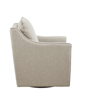 30" Wood Christian Wide Swivel Armchair