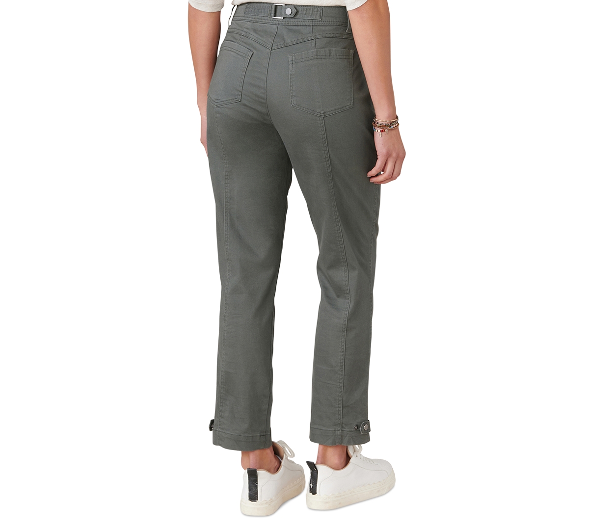 Democracy Petite Ab Solution High Rise Tapered Utility Pants In Thym Thym