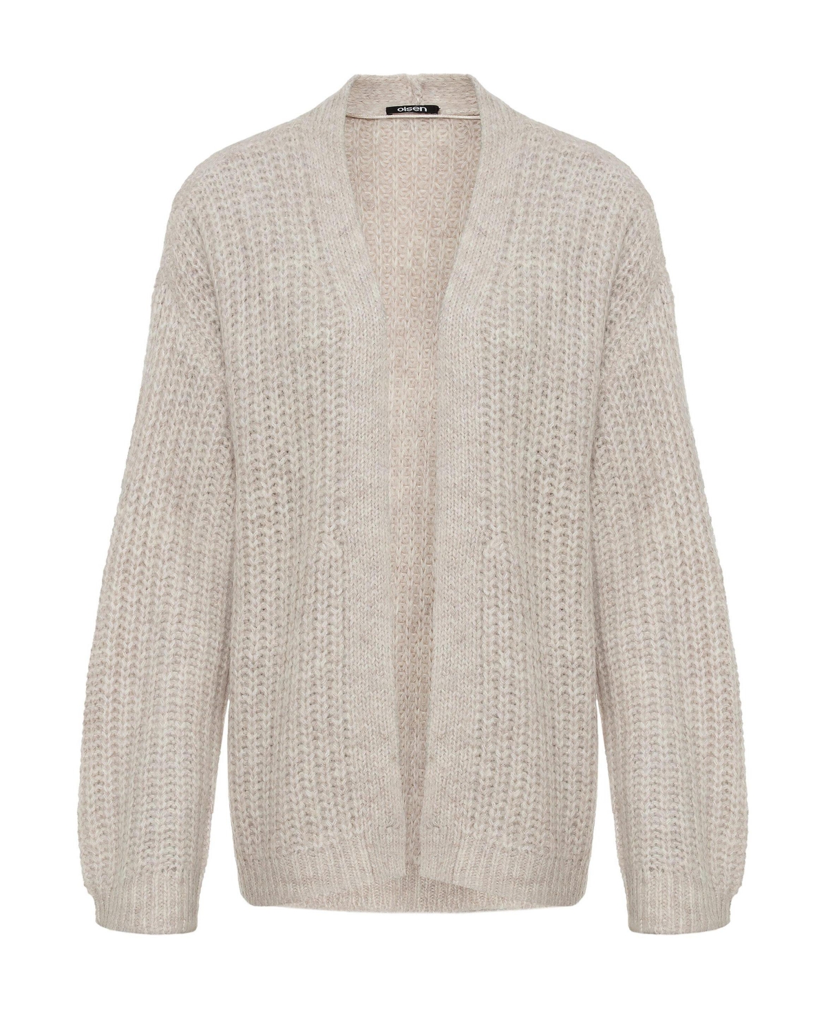 Olsen Women's Long Sleve Chunky Knit Open Front Cardigan