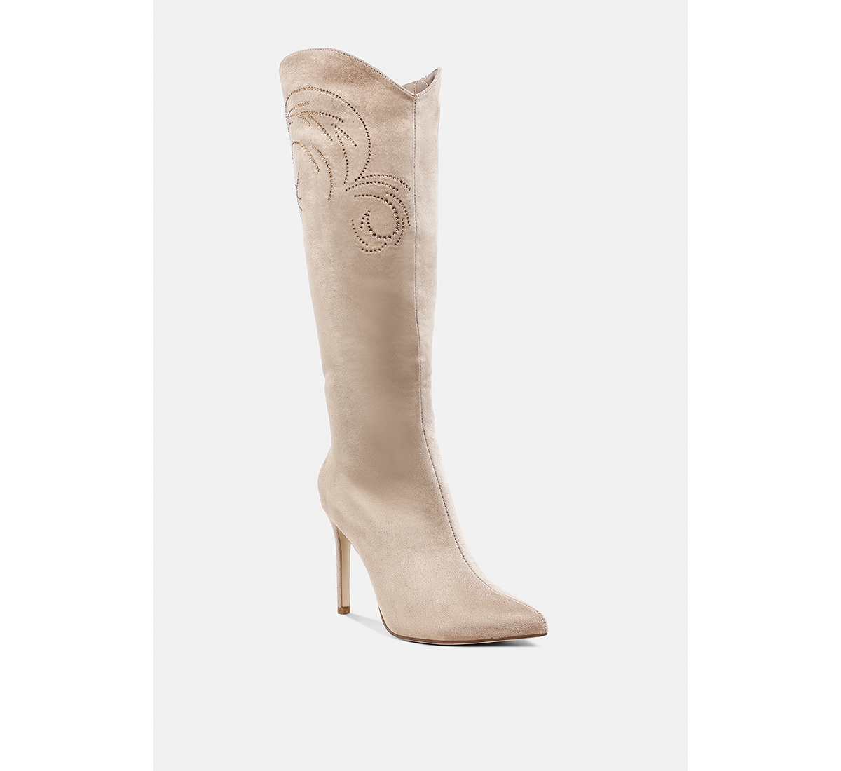 London Rag Becks Rhinestone Patterned Calf Boots