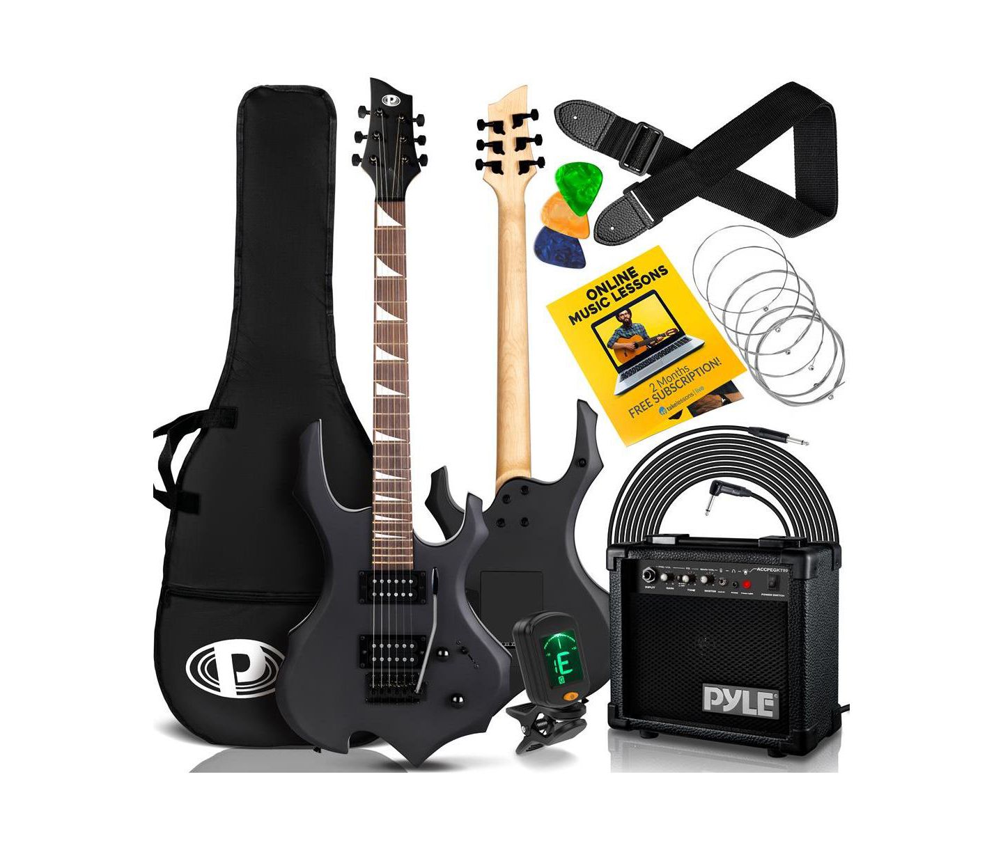 Детские игрушки Pyle Heavy Series EG Fire Full-Size Electric Guitar and Amplifier Kit, Ages 14+ — фото 1