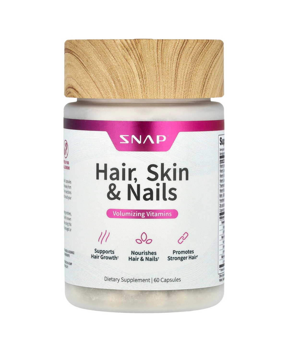 Snap Supplements Hair Skin & Nails - Capsules