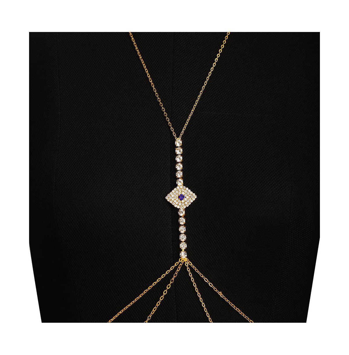 Sohi Women's The Evil Eye Decolletage Body Chain