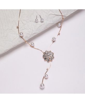 Women's Floral Drop Negligee Necklace
