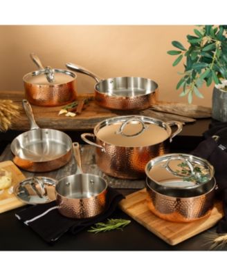 Tri-Ply 8" Deep Skillet, Hammered