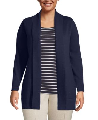 Plus Size Cotton Modal Shawl Collar Cardigan Sweater
