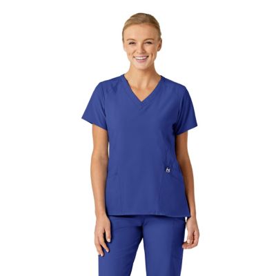 Plus Size W123 Stylized V-Neck Scrub Top