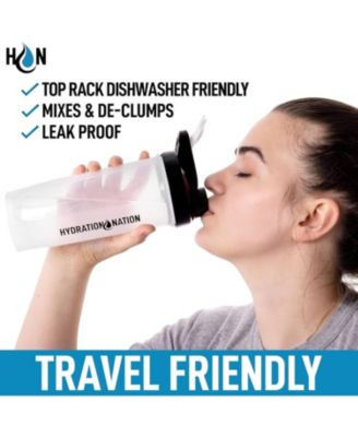 Protein Shaker Bottle 28oz - Shaker Bottles For Protein Mixes With Paddle Shaker Ball