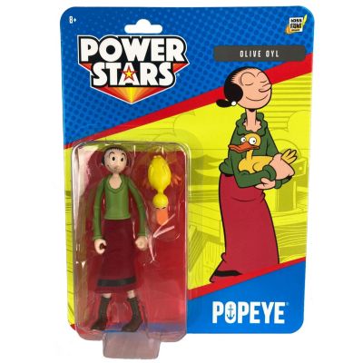 Boss Fight Studio Power Stars Olive OYL Action Figure – Retro Style Collectible Figurine from The Sailor Meets Sindbad The Sailor Color Animation with 7 Points of Articulation – 5” Scale