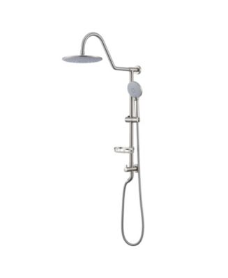 Flynama 5 -Spray Patterns 8 in. Rain Wall Mount Dual Shower Heads with Handheld Shower System - Macy's