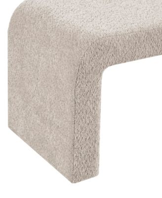 Steve 52"W Boucle Waterfall Bench