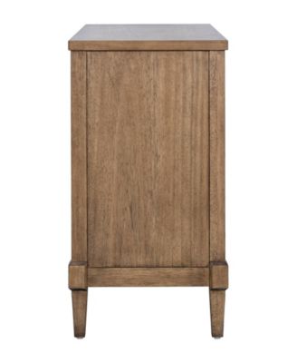 36.5" Wood Salina Wide Woven Cane Accent Cabinet