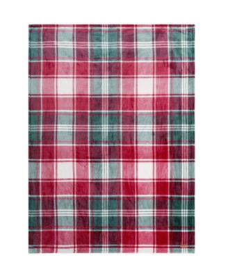 Plaid Plush Throw, 50" x 70"