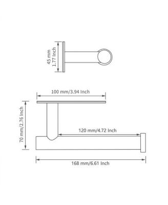 Stainless Steel Toilet Paper Holder Adhensive Tissue Paper Roll Holder for Bathroom
