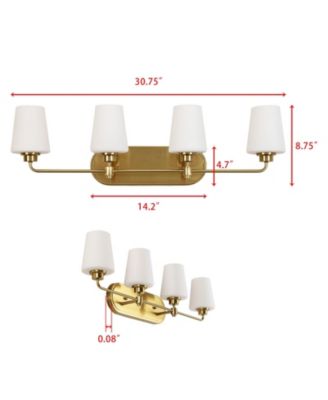 4-Light Bathroom Vanity Light with Shade
