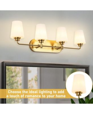 4-Light Bathroom Vanity Light with Shade