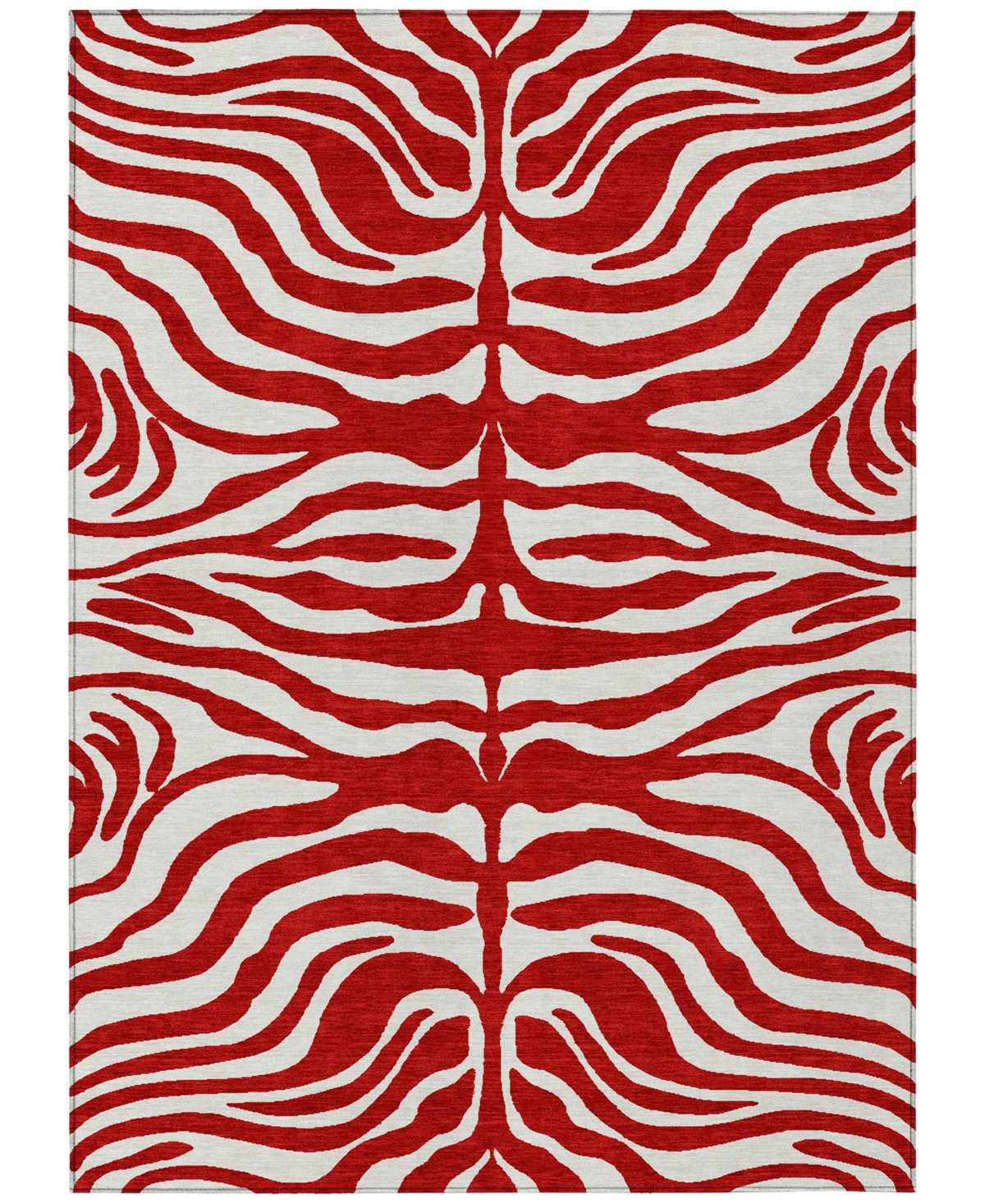 Addison Chantille Machine Washable Acn1042 5'x7'6" Area Rug In Red