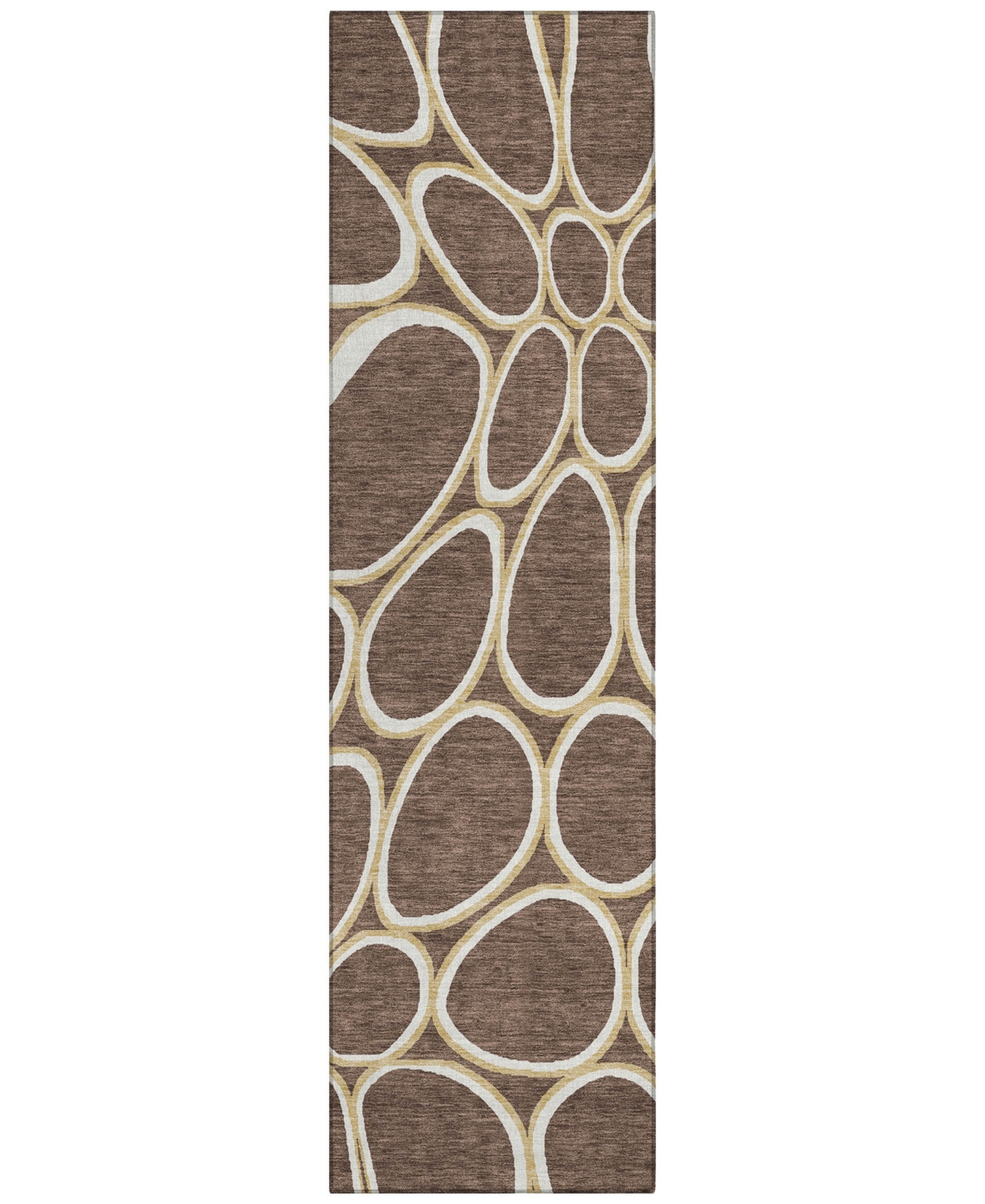 Addison Chantille Machine Washable Acn1041 2'3"x7'6" Runner Area Rug In Brown