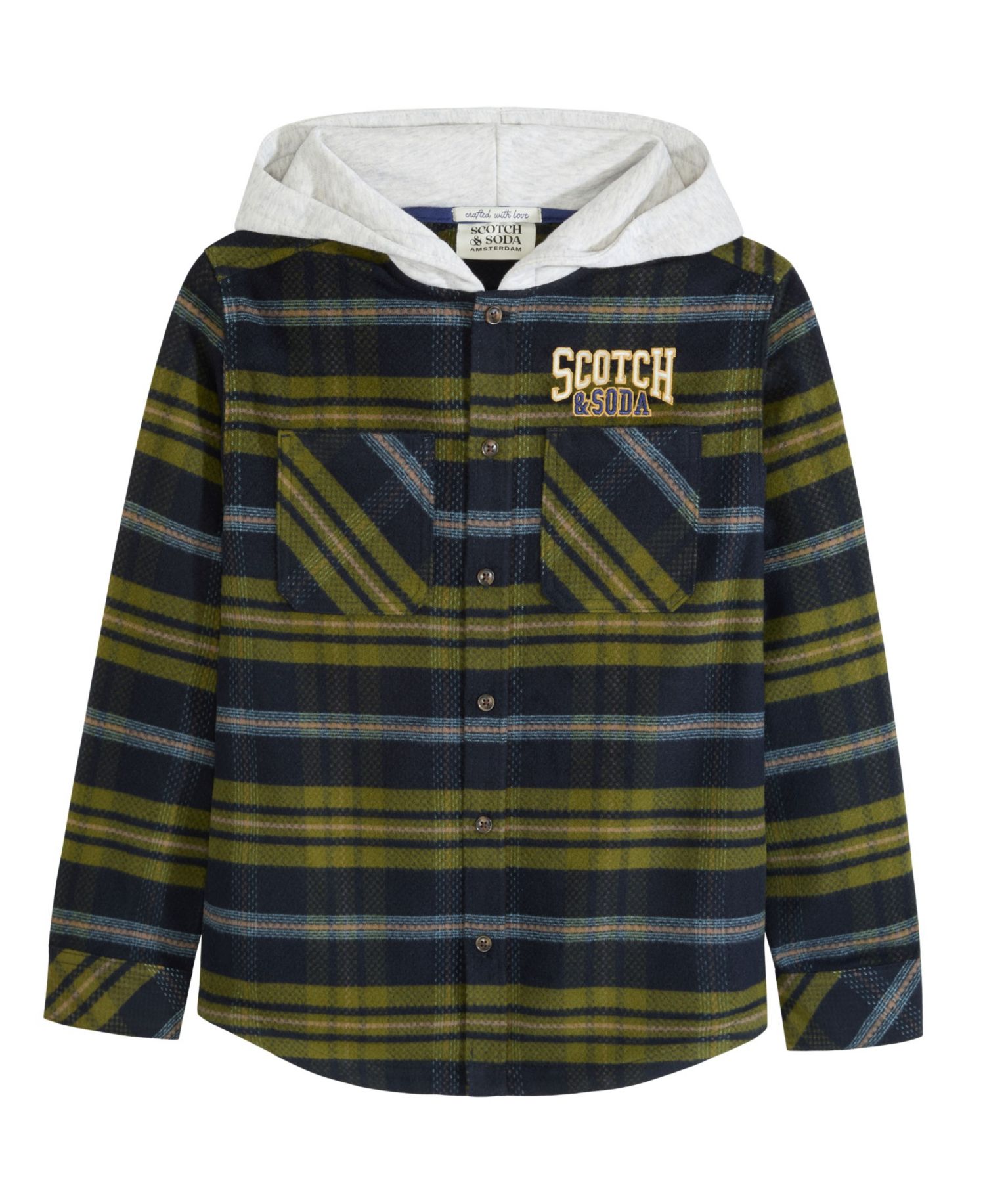 Big Boys Yarndye Hooded Shirt Jacket