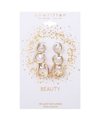 Multi Color and Clear Cubic Zirconia Hoop Earring Set