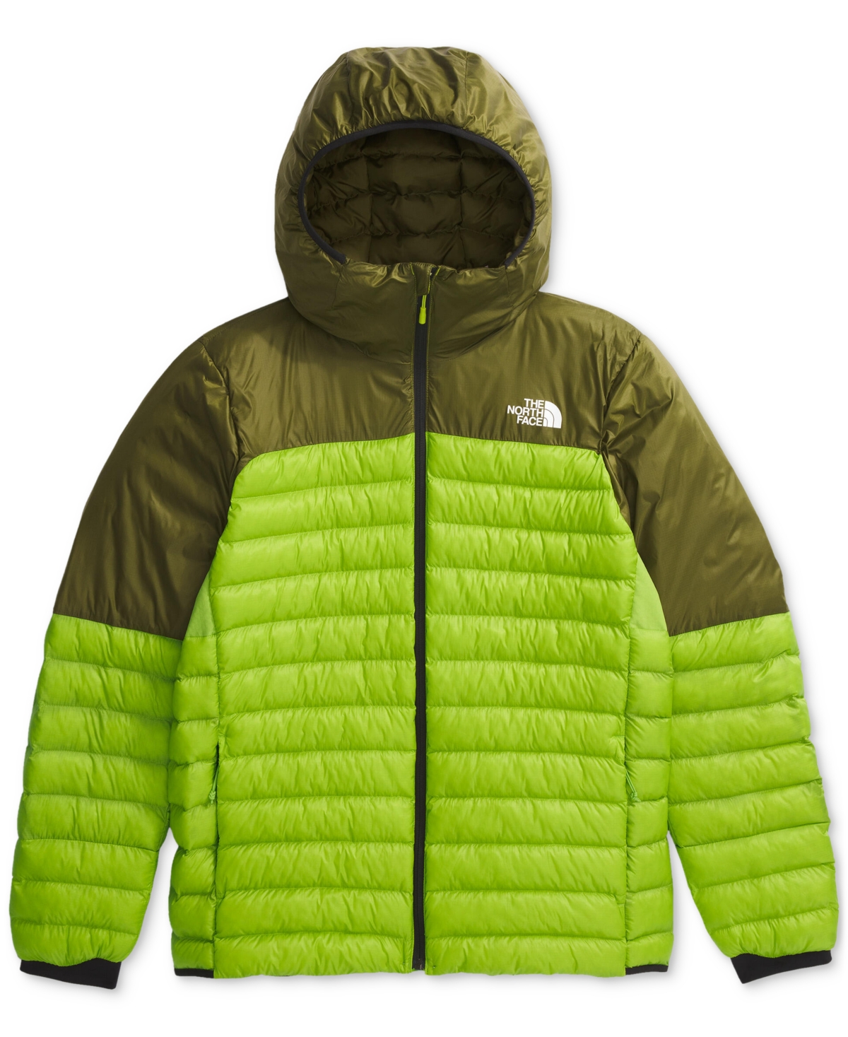 The North Face Men's Terra Peak Puffer Hoodie In Meadow Grass,forest Olive