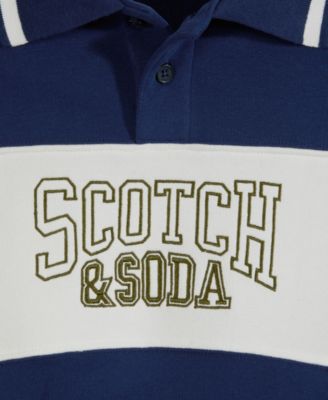 SCOTCH  & SODA Big Boys French Terry Graphic Polo Shirt