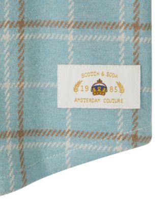 Big Boys Yarn Dye Knit Twill Button Up Shirt