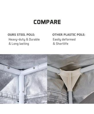 Dismountable Hydroponic Grow Tent for Home Use with Window - Black Indoor Plant Tent