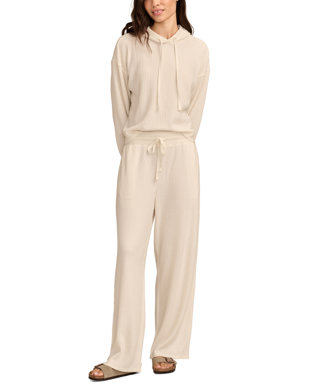 LUCKY BRAND WOMEN'S CLOUD WAFFLE WIDE-LEG PANTS 