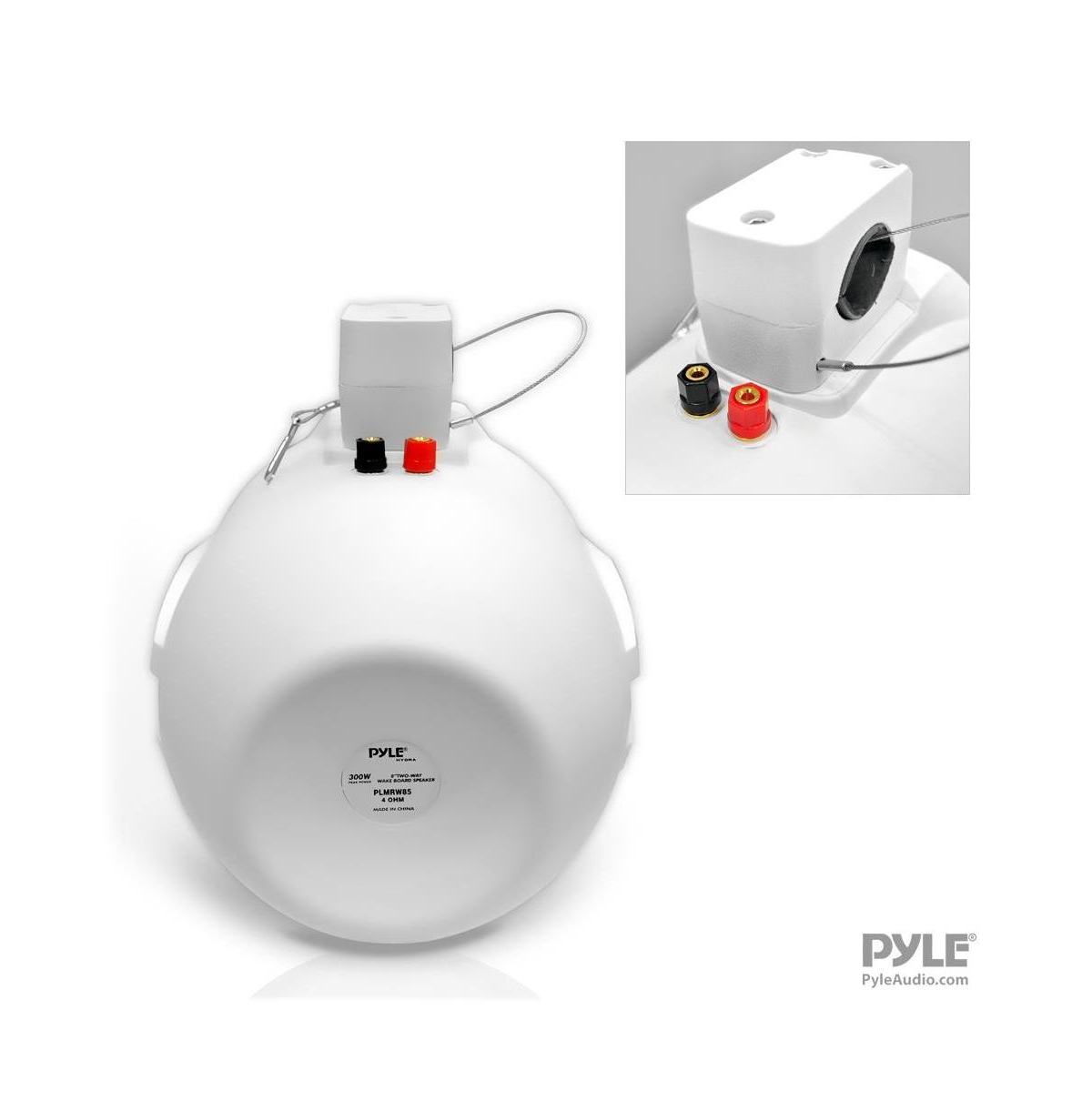 Pyle Marine Wakeboard Tower Speakers - 300W Waterproof, Dual Bullet Style,(PLMRW85) - White