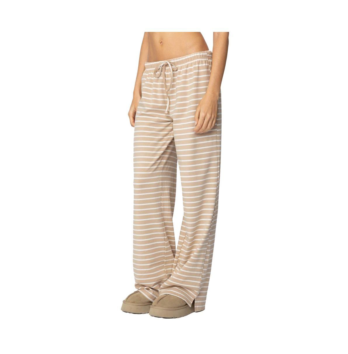 Edikted Women's Jona Stripey Slit Pants