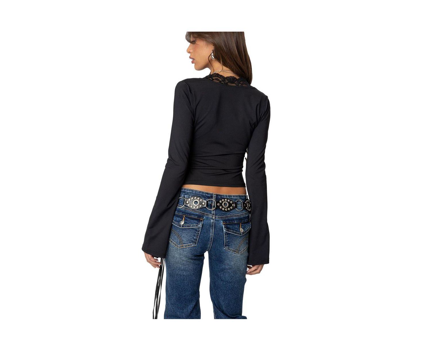 Women's Tina Lacey Plunge Neck Top