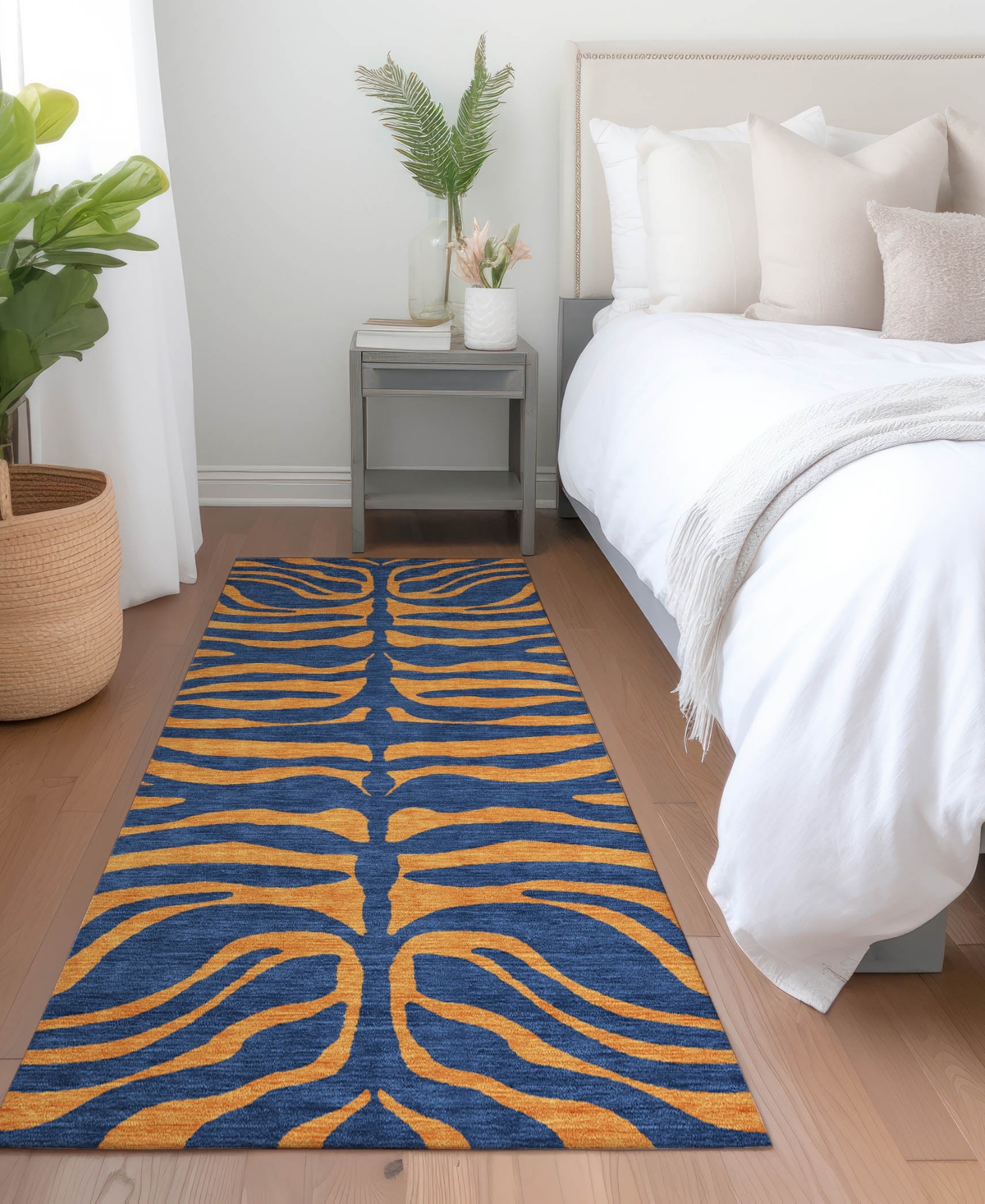 Addison Chantille Machine Washable Acn1043 2'3"x7'6" Runner Area Rug In Navy