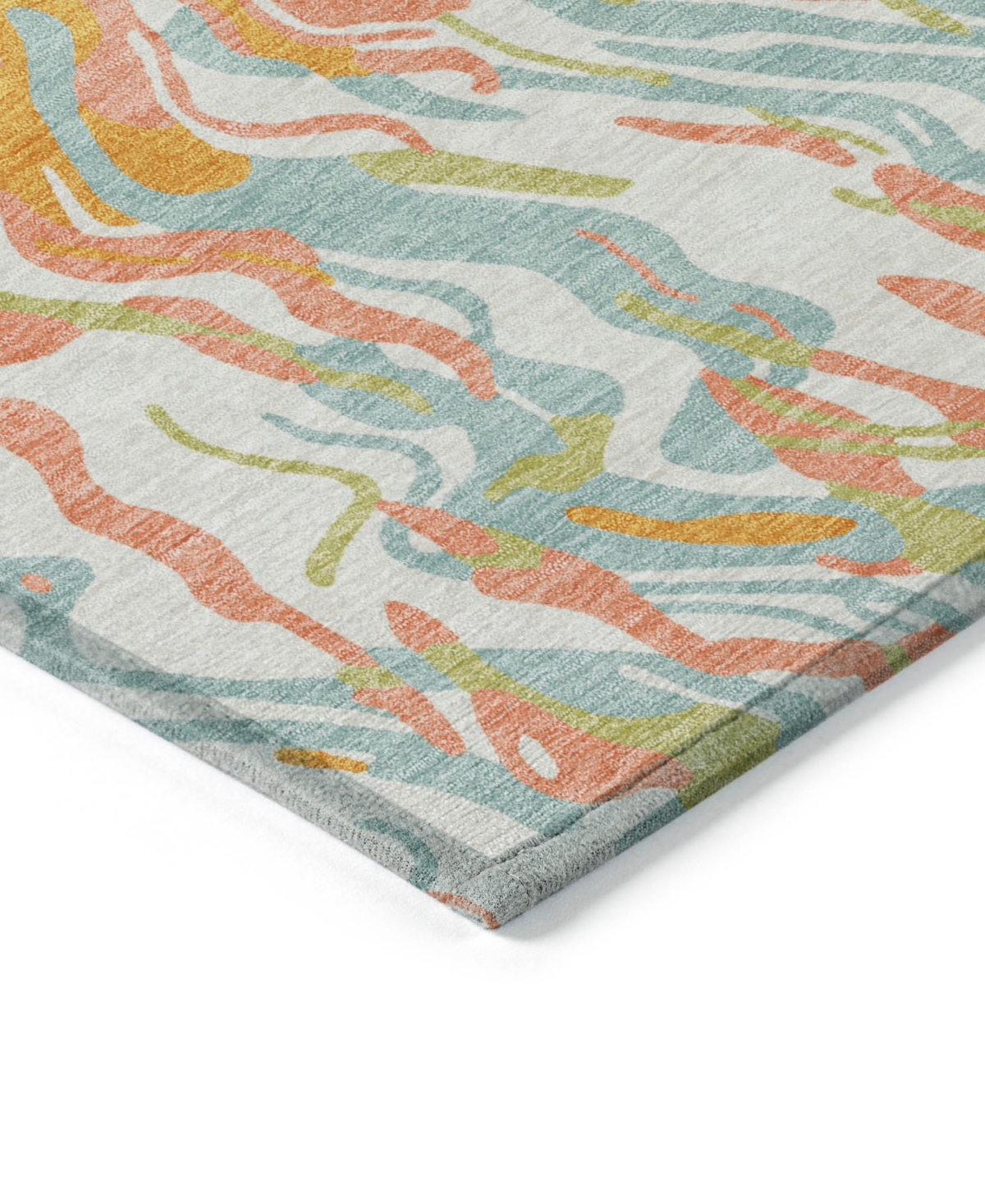 Addison Chantille Machine Washable Acn1038 2'3"x7'6" Runner Area Rug In Coral