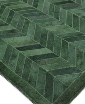 Timeless Rug Designs Cowhide S3339 Rug Collection In Green