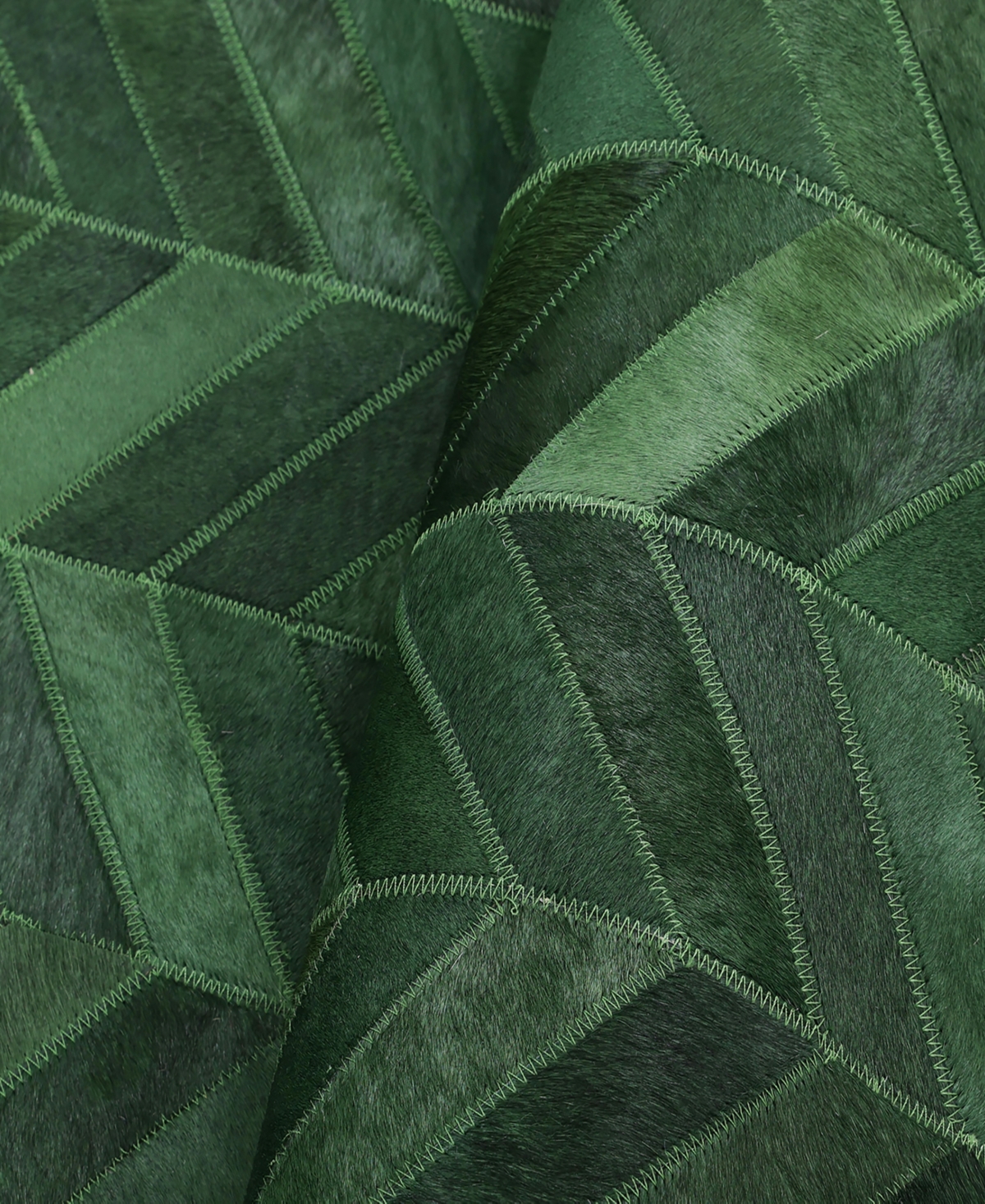 Timeless Rug Designs Cowhide S3339 9'x12' Area Rug In Green