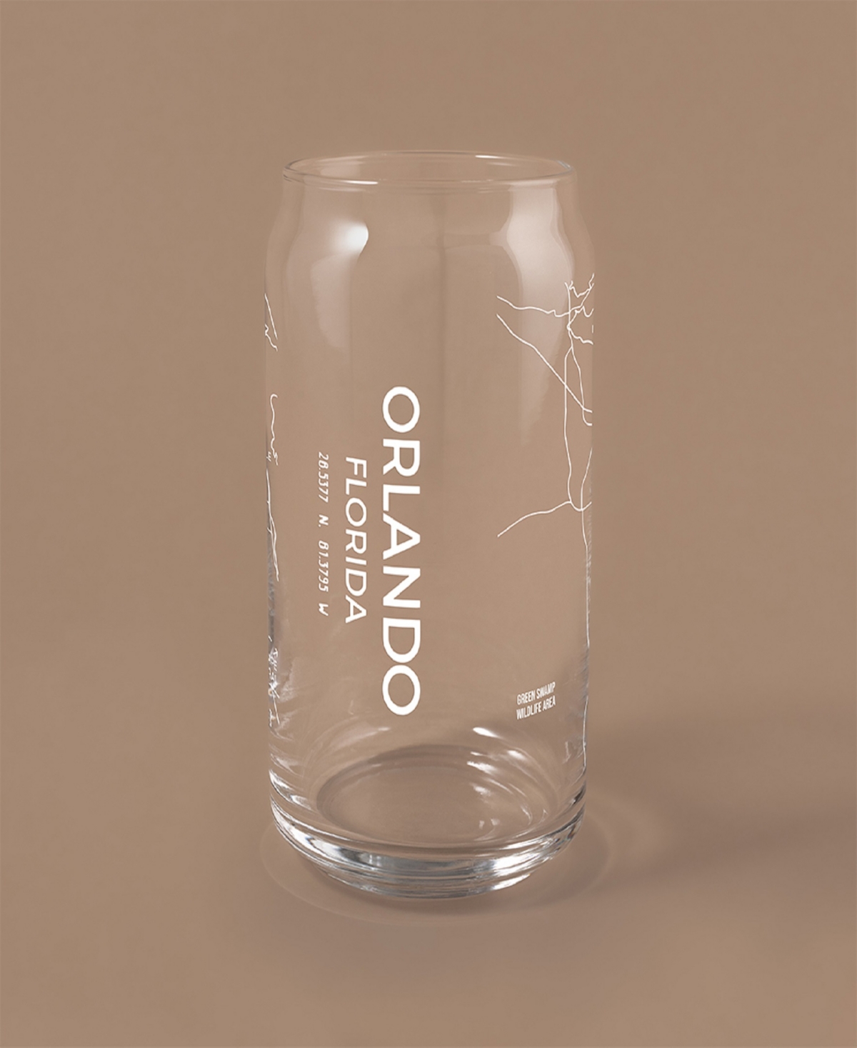 Narbo The Can Orlando Map Everyday Glassware, Set Of 2 In White