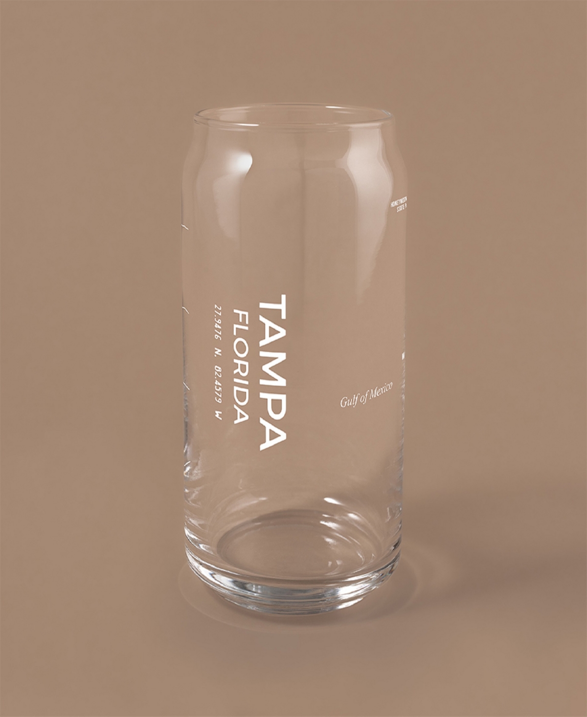 Narbo The Can Tampa Map Everyday Glassware, Set Of 2 In White