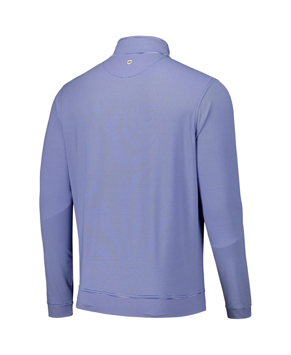 Peter Millar Men's Royal Los Angeles Dodgers Perth Sugar Stripe Performance Quarter-zip Top In Royal