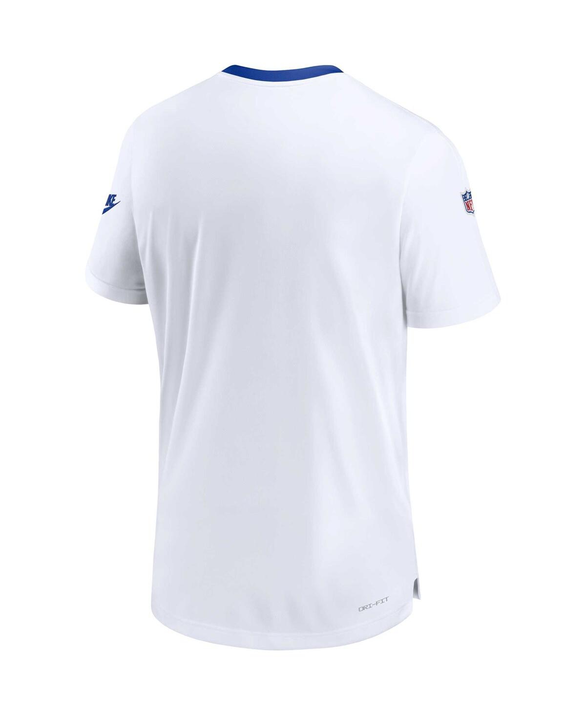 Nike Men'sNew York Giants Sideline Coaches Alternate Performance T-shirt - White, Royal