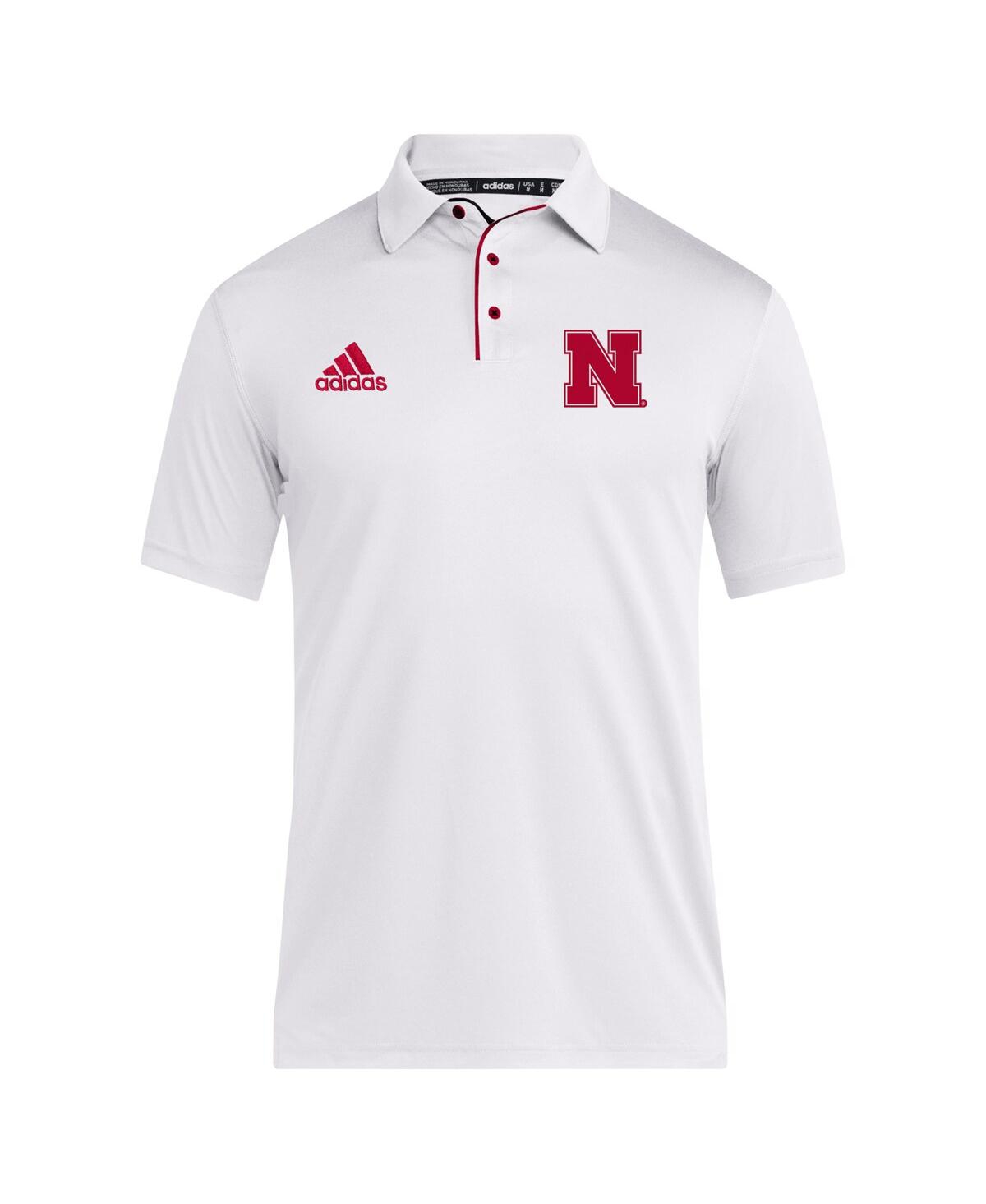 Adidas Men'sNebraska Huskers 2024 Coaches Aeroready Polo - White