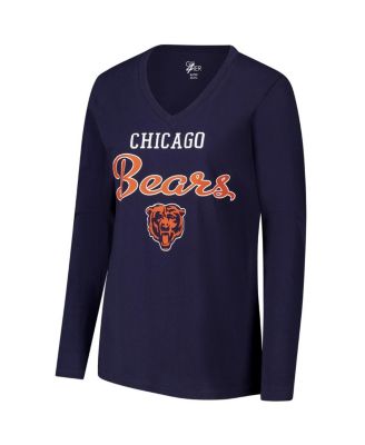 Женская футболка с длинным рукавом и V-образным вырезом G-III 4Her от Carl Banks от Chicago Bears темно-синего цвета от Carl Banks 4590₽