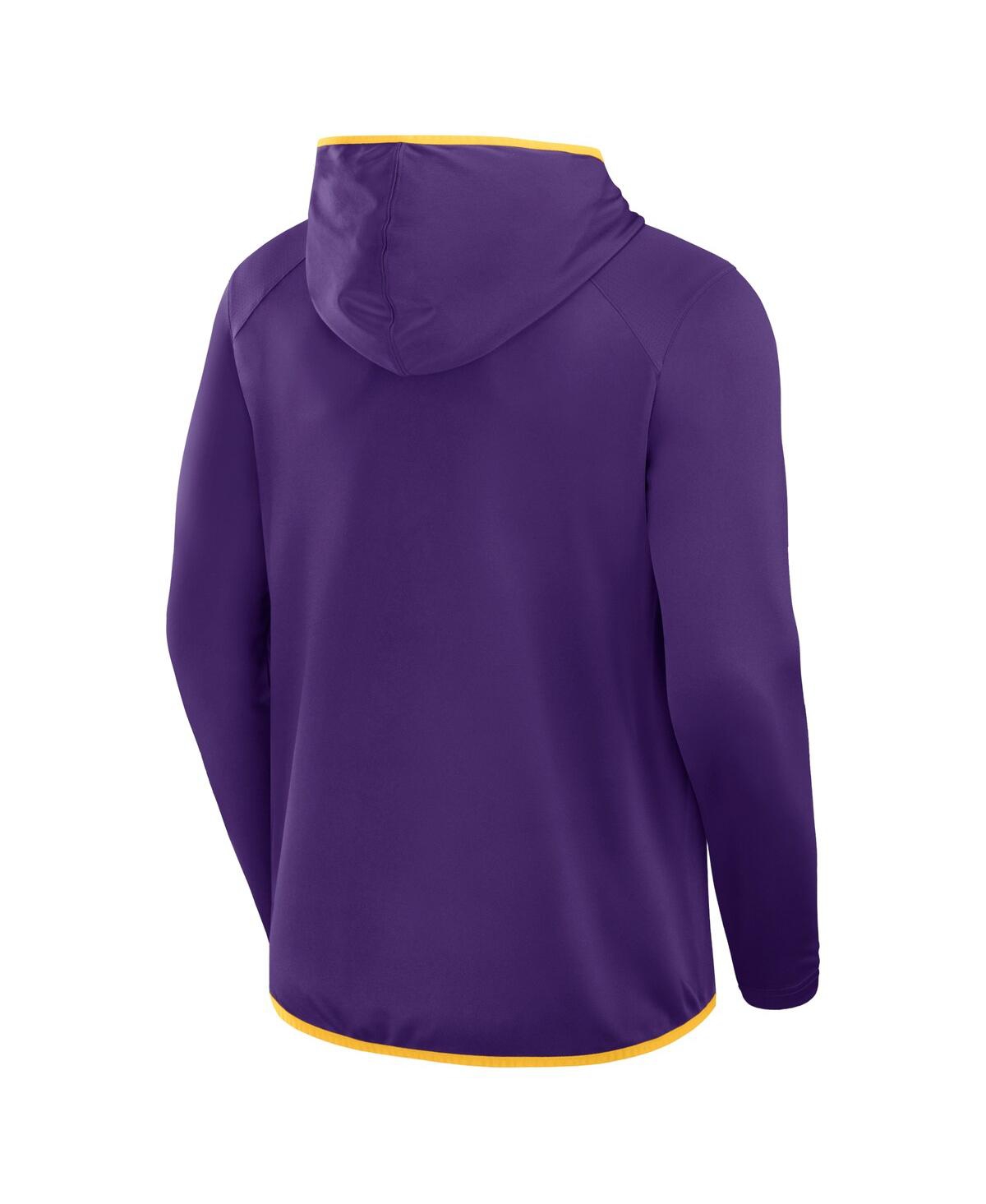 Fanatics Men'sMinnesota Vikings Transitional Defender Hoodie Long Sleeve T-shirt - Purple, Gold