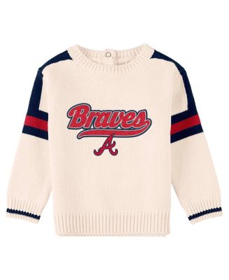 Baby Boys and Girls Cream Atlanta Braves Sweater