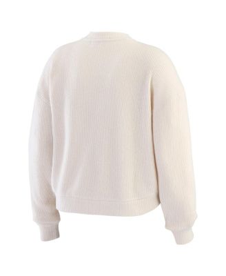 Women's Cream Cleveland Browns Knitted Tri-blend Long Sleeve T-shirt Pants Lounge Set